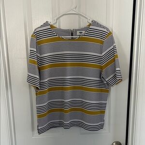 Old Navy Black and Gold Striped Tee